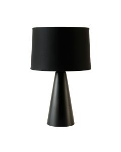 Birch Bend Table Lamp With A Plain Fabric Shade - Black (synthetic illustration; no displayed measurements)