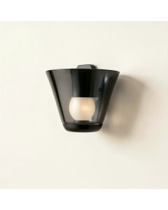 Slate Crossing Wall Sconce Mounted On A Plain Wall - Black (synthetic illustration; no displayed measurements)