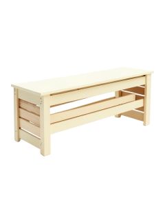 Aspen Crest Narrow Outdoor Storage Bench - Cream (synthetic illustration; no displayed measurements)