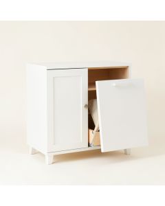 Sage Brook Freestanding Pull-Out Hamper Cabinet - White (synthetic illustration; no displayed measurements)