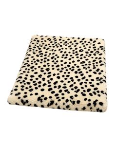 Animal Print Tufted Wool Ivory/Black Area Rug