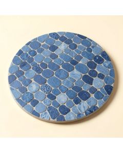 Arabescato Mixed Penny Round Mosaic Tile (synthetic illustration; no displayed measurements)