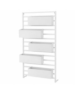 Ash Bluff Empty Vertical Garden Frame - White