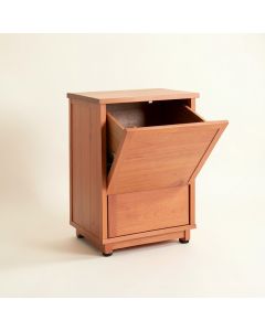 Rowan Arc Freestanding Pull-Out Hamper Cabinet - Terracotta (synthetic illustration; no displayed measurements)