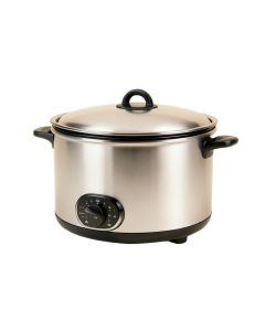 Crock-Pot 5 Qt . Smudgeproof Round Manual Slow Cooker Silver
