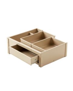 Pine Branch Empty Coffee-Station Organizer - Beige