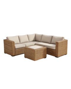 Merton 7 Piece Rattan Sectional Seating Group With Cushions (synthetic illustration; no displayed measurements)