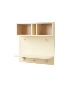 Elm Edge Wall-Mounted Entryway Organizer Shelf - Cream
