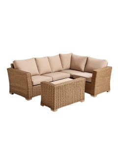 Red Barrel Studio® 4Pcs Rattan Wicker Patio Conversation Set Cushioned Outdoor Furniture Set