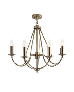 Poynor 10 - Light Candle Style Wagon Wheel Chandelier