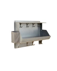Vale Dell Wall-Mounted Entryway Organizer Shelf - Gray