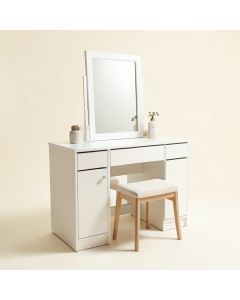 Gab Vanity Set With Stool And Mirror (synthetic illustration; no displayed measurements)