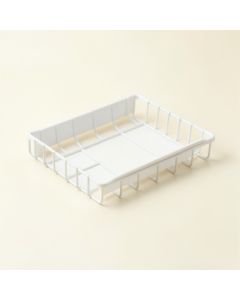 Ash Arc Empty Under-Desk Cable Tray (synthetic illustration; no displayed measurements)
