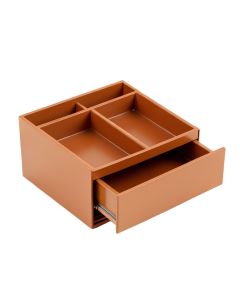 Birch Bend Empty Coffee-Station Organizer - Terracotta