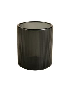 Reed Crest Empty Candle Holder - Black