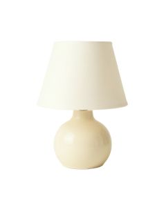 Olive Bluff Table Lamp With A Plain Fabric Shade - Cream