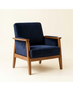 Willow Brook Upholstered Armchair - Navy (synthetic illustration; no displayed measurements)