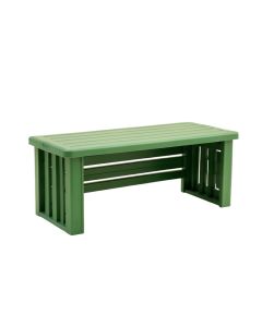 Spruce Crest Narrow Outdoor Storage Bench - Green
