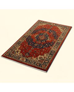 Hillsby Oriental Saffron/Burnt Orange/Dark Blue/Garnet Area Rug (synthetic illustration; no displayed measurements)
