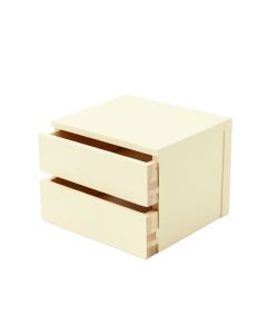 Oak Bend Under-Desk Drawer Unit - Ivory (synthetic illustration; no displayed measurements)