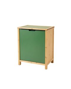 Stone Bluff Freestanding Pull-Out Hamper Cabinet - Green