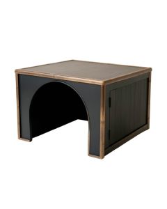 Wren Crossing Empty Furniture-Style Litter Enclosure - Black (synthetic illustration; no displayed measurements)