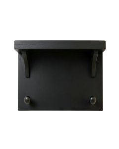 Ridge Edge Wall-Mounted Entryway Organizer Shelf - Black