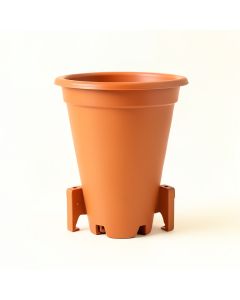 Shore Crossing Empty Railing Planter With Integral Brackets - Terracotta (synthetic illustration; no displayed measurements)