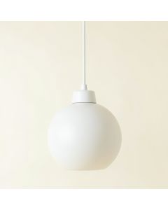 Willow Bend Pendant Light Suspended From One Plain Cable - White (synthetic illustration; no displayed measurements)