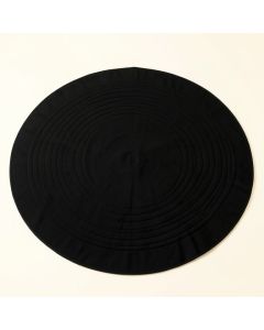 Pine Bluff Round Area Rug - Black (synthetic illustration; no displayed measurements)