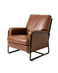 Dougherty 36.25 '' Wide Top Grain Leather Lounge Chair (synthetic illustration; no displayed measurements)