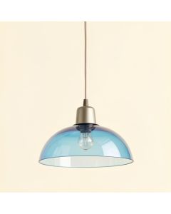 Willow Brook Pendant Light Suspended From One Plain Cable - Blue (synthetic illustration; no displayed measurements)