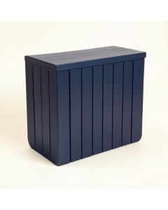 Elm Crossing Narrow Outdoor Storage Bench - Navy (synthetic illustration; no displayed measurements)