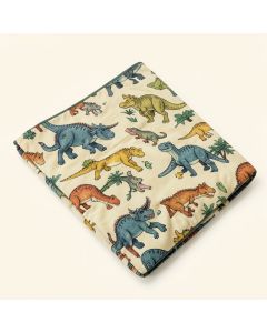 Mandel Heritage Super Soft Weighted Dinosaurs Blanket (synthetic illustration; no displayed measurements)