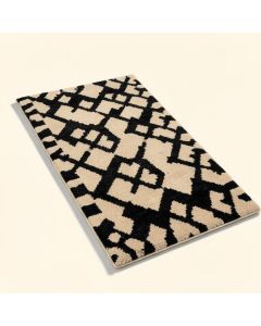 Casanova Geometric Tufted Wool Beige/Black Area Rug (synthetic illustration; no displayed measurements)