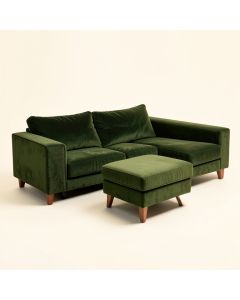 Martello 101 '' Wide Velvet Left Hand Facing Sofa & Chaise (synthetic illustration; no displayed measurements)