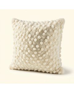Kazi Jacquard Pom Pom Cotton Throw Pillow (synthetic illustration; no displayed measurements)