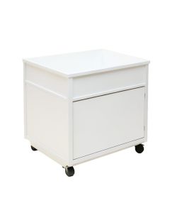 Cedar Dell Empty Rolling Workshop Cart - White (synthetic illustration; no displayed measurements)
