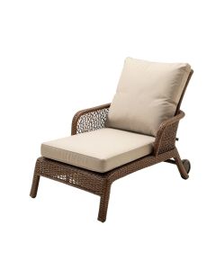 Pergamon Outdoor Lounge Chair With Cushion (synthetic illustration; no displayed measurements)
