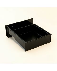 Meadow Bluff Empty Under-Desk Cable Tray - Black (synthetic illustration; no displayed measurements)