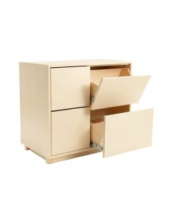 Cliff Dale Freestanding Pull-Out Hamper Cabinet - Ivory