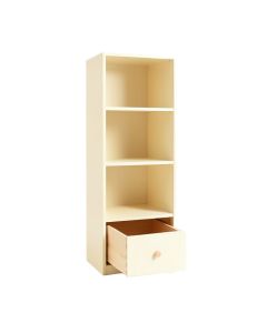 Juniper Bluff Narrow Cubby Tower - Cream (synthetic illustration; no displayed measurements)