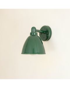 Olive Dale Wall Sconce Mounted On A Plain Wall - Green (synthetic illustration; no displayed measurements)