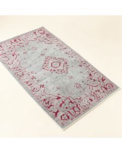 Katie Oriental Light Gray / Fuchsia Area Rug (synthetic illustration; no displayed measurements)