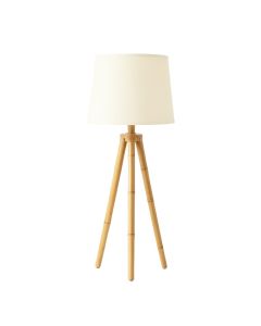 Juniper Branch Floor Lamp With A Plain Fabric Shade - Cream (synthetic illustration; no displayed measurements)