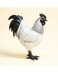 Rooster Metal Statue (synthetic illustration; no displayed measurements)