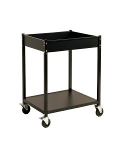 Linden Bridge Empty Rolling Workshop Cart - Black (synthetic illustration; no displayed measurements)