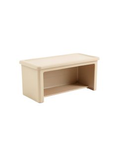 Linden Branch Narrow Outdoor Storage Bench - Beige (synthetic illustration; no displayed measurements)