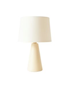Rowan Canyon Table Lamp With A Plain Fabric Shade - Cream