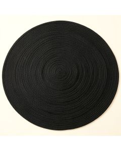 Vale Branch Round Area Rug - Black (synthetic illustration; no displayed measurements)